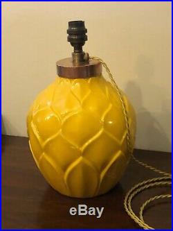 Pied De Lampe Ananas En Ceramique, St Clement, Rare, Art Deco, 1920