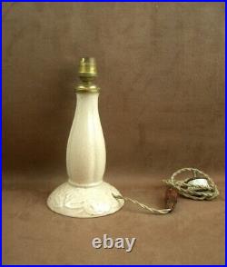 Pied De Lampe Art Deco Ceramique Craquelee 1930 Signature A Identifier