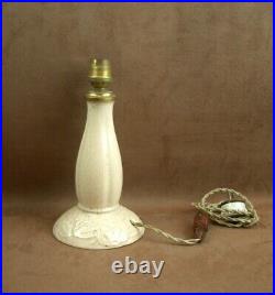 Pied De Lampe Art Deco Ceramique Craquelee 1930 Signature A Identifier