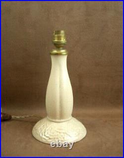 Pied De Lampe Art Deco Ceramique Craquelee 1930 Signature A Identifier