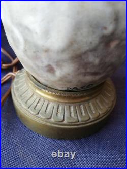 Pied Lampe Ancien Louis DAGE/art deco/Bronze et céramique/Old Art Deco Lamp base