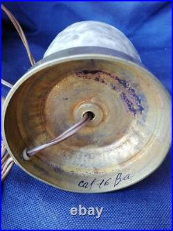 Pied Lampe Ancien Louis DAGE/art deco/Bronze et céramique/Old Art Deco Lamp base