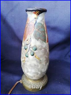 Pied Lampe Ancien Louis DAGE/art deco/Bronze et céramique/Old Art Deco Lamp base