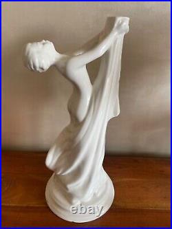 Pied de Lampe Vintage en Céramique Femme Nue 1970s Art Déco