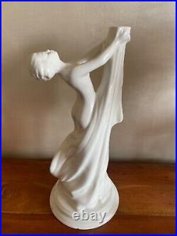 Pied de Lampe Vintage en Céramique Femme Nue 1970s Art Déco