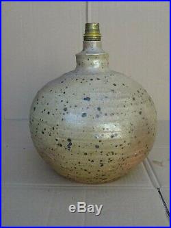 Pied de lampe boule en grès par GUSTAVE TIFFOCHE céramique année 50