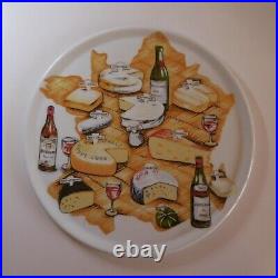 Plat assiette fromage céramique porcelaine art déco Tradition CNP France N7240