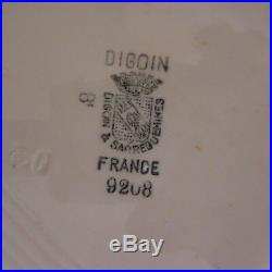 Plat ovale céramique faïence DIGOIN SARREGUEMINES art déco XXe PN France N2976