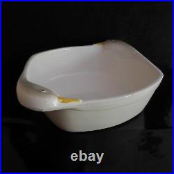 Plat poterie céramique faïence oie canard vintage art déco XXe PN France N2857