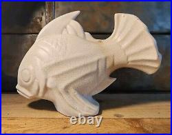 Poisson Céramique Craquelée Art Déco Dlg Lejan Non Signé L 26,5