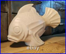 Poisson Céramique Craquelée Art Déco Dlg Lejan Non Signé L 26,5