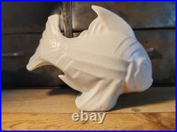 Poisson Céramique Craquelée Art Déco Dlg Lejan Non Signé L 26,5