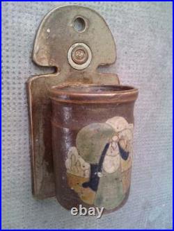 Porte cuillere ceramique gres decor stylisé art deco populaire grés pottery
