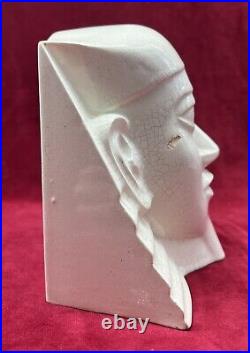 Primavera Sculpture Statue Sujet Craquele Pharaon Egypte Egyptomanie Art Deco