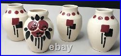 Quatre VASES DLG S LARRIEU art déco contemporain vase ancien vintage antique £