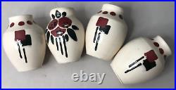 Quatre VASES DLG S LARRIEU art déco contemporain vase ancien vintage antique £