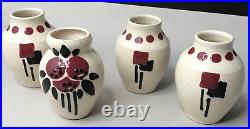 Quatre VASES DLG S LARRIEU art déco contemporain vase ancien vintage antique