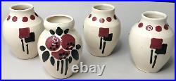 Quatre VASES DLG S LARRIEU art déco contemporain vase ancien vintage antique £