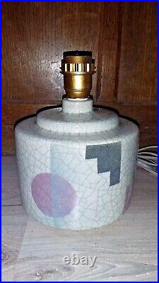 RARE LAMPE CÉRAMIQUE CRAQUELÉE ÉMAILLÉE ART DECO de ROMAIN CANIVET PARIS DESIGN