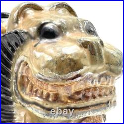 RARE, VASE CHIEN DE FÔ Art Déco Grés GUERIN à BOUFFIOULX Céramique Belgique