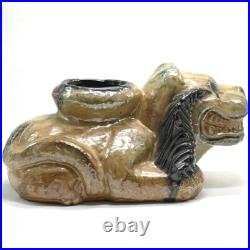 RARE, VASE CHIEN DE FÔ Art Déco Grés GUERIN à BOUFFIOULX Céramique Belgique