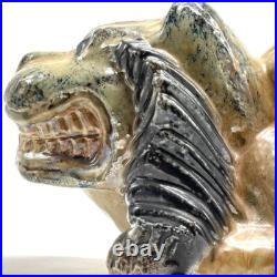 RARE, VASE CHIEN DE FÔ Art Déco Grés GUERIN à BOUFFIOULX Céramique Belgique