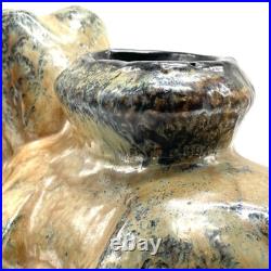RARE, VASE CHIEN DE FÔ Art Déco Grés GUERIN à BOUFFIOULX Céramique Belgique