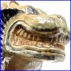 RARE, VASE CHIEN DE FÔ Art Déco Grés GUERIN à BOUFFIOULX Céramique Belgique