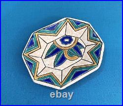 RARE vide poche ART DÉCO en ÉMAUX de LONGWY signé cendrier coupelle parfait etat