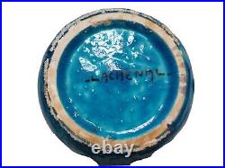 Raoul Lachenal Bonbonniere Tabatiere Ceramique Emaille Bleu Deck
