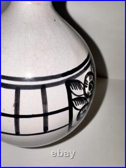 Rare Ancien VASE Céramique HENRI DELCOURT Boulogne Desvres Art Deco 1930