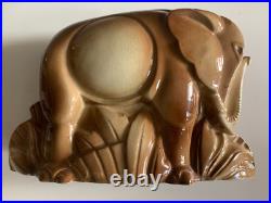 Rare Ceramique Art Deco 1930 Elephant Par Charles Lemanceau Rare Ceramique Art Deco 1930 Elephant Par Charles Lemanceau