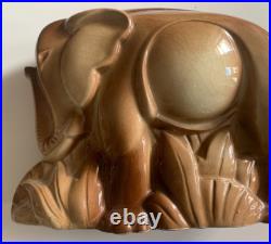 Rare Ceramique Art Deco 1930 Elephant Par Charles Lemanceau Rare Ceramique Art Deco 1930 Elephant Par Charles Lemanceau
