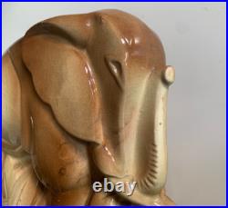 Rare Ceramique Art Deco 1930 Elephant Par Charles Lemanceau Rare Ceramique Art Deco 1930 Elephant Par Charles Lemanceau