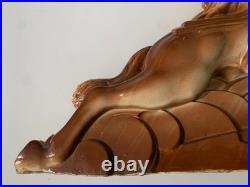 Rare Sculpture Ceramique Charles Lemenceau 1930 Valkyrie Saint-clement