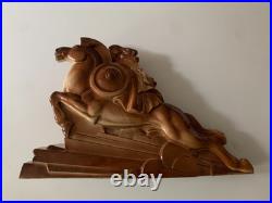 Rare Sculpture Ceramique Charles Lemenceau 1930 Valkyrie Saint-clement