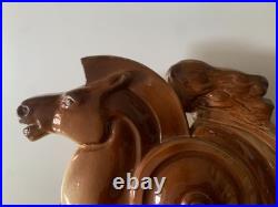 Rare Sculpture Ceramique Charles Lemenceau 1930 Valkyrie Saint-clement