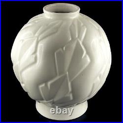 Rare VASE BOULE Ancien BOCH FRÈRES LA LOUVIÈRE Céramique Belgique Art Déco 1930