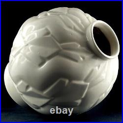 Rare VASE BOULE Ancien BOCH FRÈRES LA LOUVIÈRE Céramique Belgique Art Déco 1930