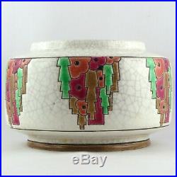 Rare Vase Faïence ÉMAUX DE LONGWY Céramique ART DECO 1930/primavera/pomone