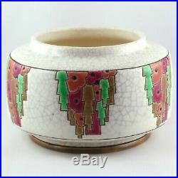 Rare Vase Faïence ÉMAUX DE LONGWY Céramique ART DECO 1930/primavera/pomone