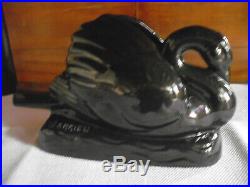 Rare cygne noir en céramique d'Octave Larrieu Art déco