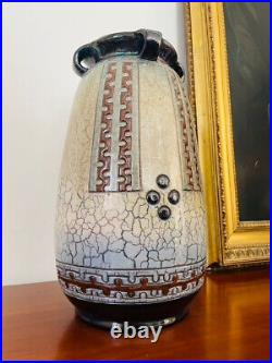 Rare et Sublime Vase en céramique émaillé Art Déco Campina Amphora début 20 ème Rare et Sublime Vase en céramique émaillé Art Déco Campina Amphora début 20 ème