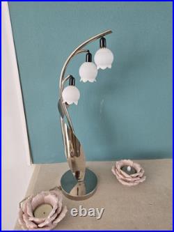 Rare lampe veilleuse ART DECO brin de muguet Céramique Clochette opaline Design