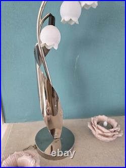 Rare lampe veilleuse ART DECO brin de muguet Céramique Clochette opaline Design