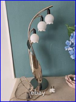 Rare lampe veilleuse ART DECO brin de muguet Céramique Clochette opaline Design