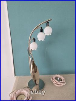 Rare lampe veilleuse ART DECO brin de muguet Céramique Clochette opaline Design