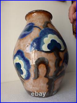 Rare vase en céramique émaillée signé Paul BONIFAS (1893-1967) Art Déco