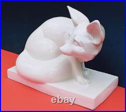 Renard, faience craquelée, art déco, signé L. Fontinelle Renard, faience craquelée, art déco, signé L. Fontinelle