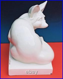Renard, faience craquelée, art déco, signé L. Fontinelle Renard, faience craquelée, art déco, signé L. Fontinelle